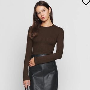 Reformation Junia Knit Top. Small
